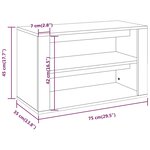 vidaXL Étagère à chaussures Gris béton 75x35x45 cm Bois d'ingénierie