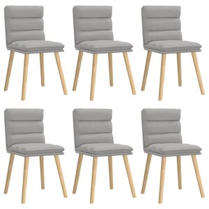 vidaXL Chaises à manger lot de 6 gris nuage tissu