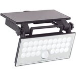 Applique extérieure LED et solaire - Détecteur de mouvement - Plastique et métal - 4 W - Noir