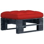 vidaXL Pouf palette de jardin noir bois de pin imprégné