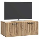 vidaXL Meuble TV mural 78 5 x 41 x 30 cm Chêne artisanal