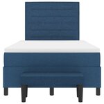 vidaXL Lit à ressorts avec matelas Bleu 120 x 190 cm tissu