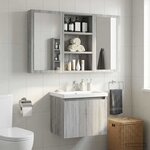 vidaXL Armoire murale de salle de bain Gris Sonoma 30 x 10 x 50 cm