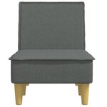 vidaXL Chaise longue gris foncé tissu