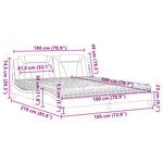 vidaXL Lit avec matelas gris 180x200 cm similicuir