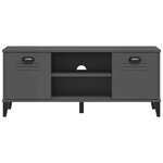 vidaXL Banc à chaussures VIKEN gris anthracite bois massif de pin