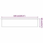 vidaXL Auvent vertical Blanc 60x420 cm Tissu oxford