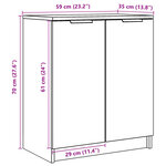 vidaXL Armoire à chaussures chêne artisanal bois d'ingénierie