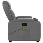 vidaXL Fauteuil de massage inclinable Gris foncé Tissu