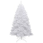 vidaXL Sapin de Noël artificiel à charnières avec neige floquée 210 cm