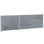 vidaXL Jardinière gris 120x80 cm bois massif de pin