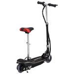 vidaXL Trottinette électrique avec selle et LED 120 W Noir