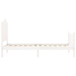 vidaXL Cadre de lit sans matelas blanc 100x200 cm bois de pin massif