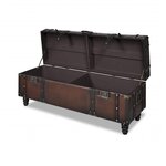 Ensemble de Banc banquette s de rangement 3 pièces marron 02_0010846