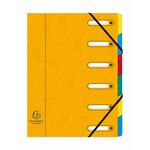 Trieur Harmonika® À Fenêtres Avec Élastiques Véritable Carte Lustrée 6 Compartiments - Couleurs Assorties - X 8 - Exacompta