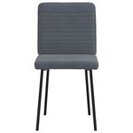 vidaXL Chaises à manger lot de 2 Gris foncé Velours