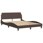 vidaXL Lit avec matelas Hvar marron 120x200 cm similicuir