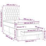 vidaXL Sommier à lattes de lit avec matelas Vert foncé 100x200 cm