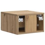 vidaXL Cabinet de chevet mural 2 pc Chêne artisanal 34 5 x 33 x 20 cm