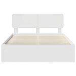 vidaXL Cadre de lit avec tête de lit Blanc 150 x 200 cm Pin massif