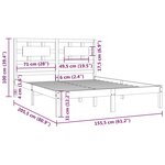 vidaXL Cadre de lit sans matelas 150x200 cm bois de pin massif