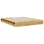 vidaXL Cadre de lit sans matelas 135x190 cm bois massif de chêne
