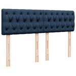 vidaXL Sommier à lattes de lit avec matelas Bleu 140x190 cm Tissu