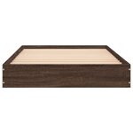 vidaXL Cadre de lit sans matelas chêne marron 90x200cm bois ingénierie