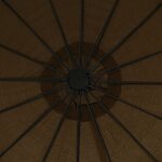 vidaXL Parasol suspendu avec poteau taupe 3 m