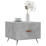 vidaXL Table basse gris béton 50x50x40 cm bois d'ingénierie