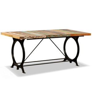 vidaXL Table à manger Bois de récupération massif 180 cm