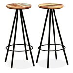 vidaXL Ensemble de bar 3 Pièces Bois de récupération massif