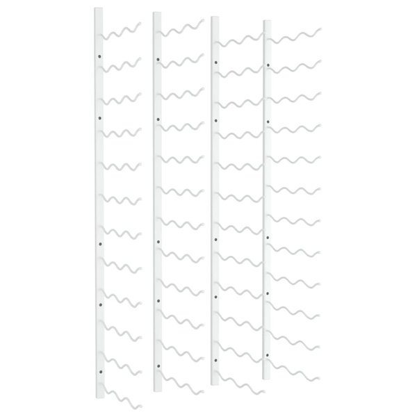 vidaXL Casier à vin mural pour 36 bouteilles 2 Pièces Blanc Fer