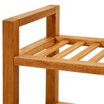 vidaXL Étagère à chaussures à 4 niveaux 50x27x80 cm Chêne massif