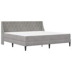 vidaXL Cadre de lit avec matelas Gris clair 200 x 200 cm Velours