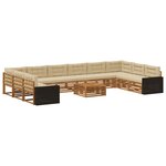 vidaXL Ensembles de canapés 11 pc Bois d'Acacia Massif