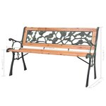 vidaXL Banc de jardin 122 cm Bois