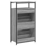 vidaXL Armoire à chaussures Sonoma gris 60x34x112 cm Bois d'ingénierie