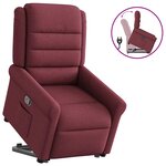 vidaXL Fauteuil inclinable rouge bordeaux tissu