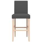 vidaXL Chaises de bar lot de 2 bois massif d'hévéa et tissu