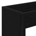 vidaXL Meuble Salle de Bain Étroit Avec Roues Chêne Noir Bois Stratifié