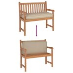 vidaXL Coussin pour assise / dossier de palette Taupe 120 x 50 x 12 cm