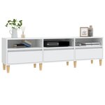 vidaXL Meuble TV blanc 150x30x44 5 cm bois d'ingénierie