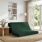 vidaXL Canapé-lit pliable 120 x 67 x 45 cm Vert foncé