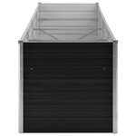 vidaXL Lit surélevé de jardin Anthracite 320x80x77 cm Acier galvanisé