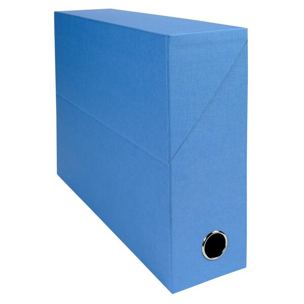 Boite Transfert Dos 90mm Papier Toilé - Bleu Clair - X 5 - Exacompta