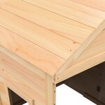 vidaXL Maison de jeux et porte verrouillable/fleurs bois massif sapin
