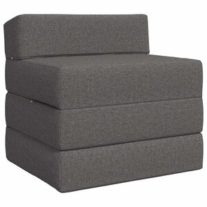 vidaXL Canapé-lit pliable Gris clair 70 x 60 x 63 cm Tissu