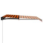 vidaXL Auvent manuel rétractable 300x250 cm Orange et marron