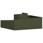 vidaXL Pots & Jardinières Vert olive Métal 100 cm de long Jardinières